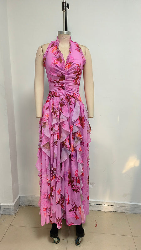 Tori Floral Haze Stretch Tulle Maxi Dress - Hot fashionista