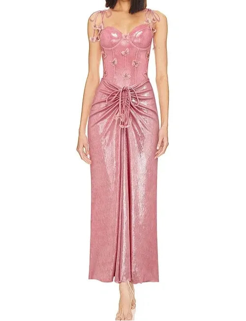 Zaniyah Butterfly Applique One-Piece and Maxi Skirt Swim Set - Hot fashionista