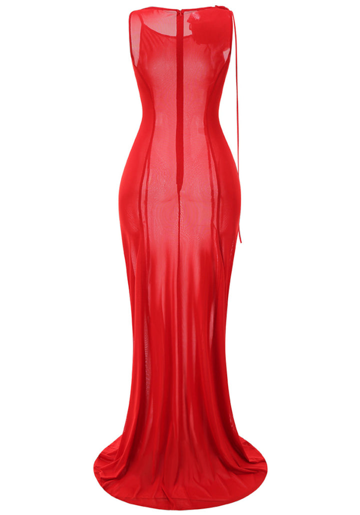 Zayra Round-Neck Floral Detail Maxi Dress - Hot fashionista