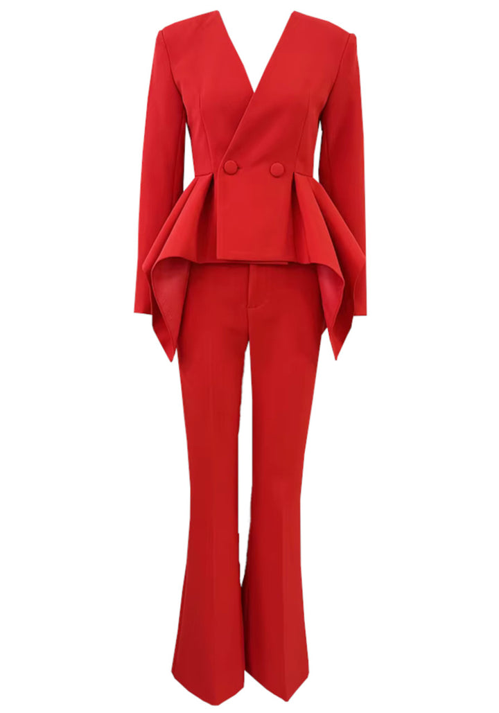 Zendaya Long Sleeve Peplum Detail Suit - Hot fashionista