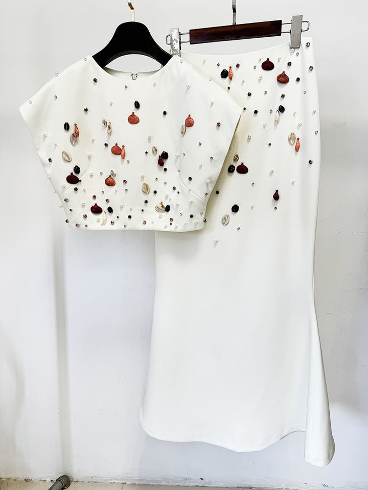 Zina Sleeveless Diamond Fishtail And Maxi Skirt - Hot fashionista