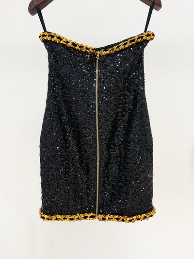 Lorrie Bustier with Embroidered Sequin Dress - Hot fashionista