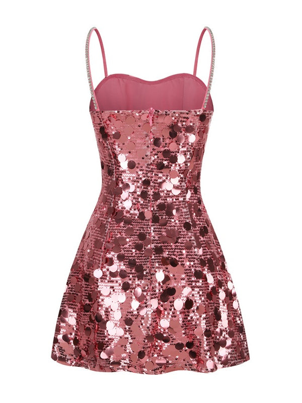 Xena Strappy Sequin Embellished Mini Dress - Hot fashionista