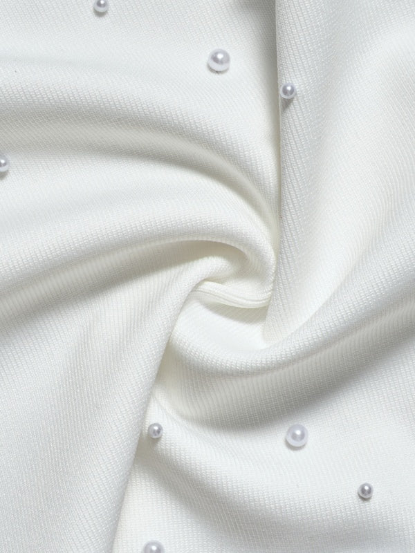 Aurora Strapless Rhinestone Pearl Midi Dress - Hot fashionista