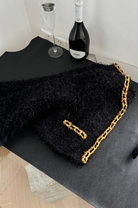 Helena Gold Details Cropped Jacket - Hot fashionista