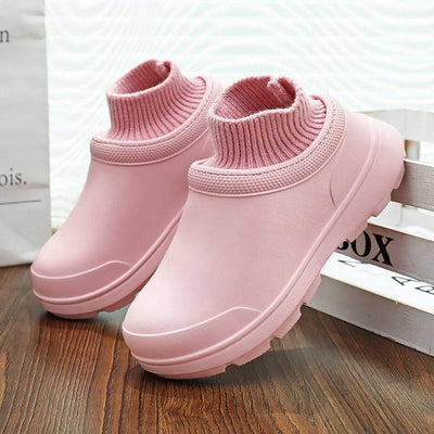 Rainshoes for women. Wearing waterproof and anti slip thick soled chef shoes for labor protection. Wholesale of autumn and winter plush men's shoes. Men's water shoes - Hot fashionista