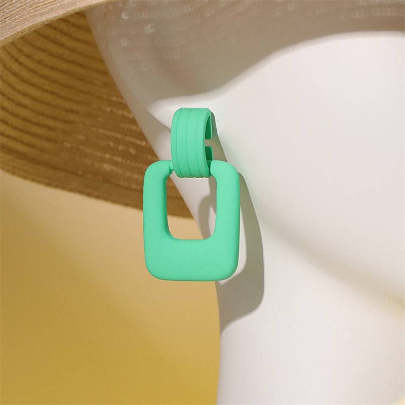 Geometric Square Fashion Personalized Acrylic Earrings - Hot fashionista