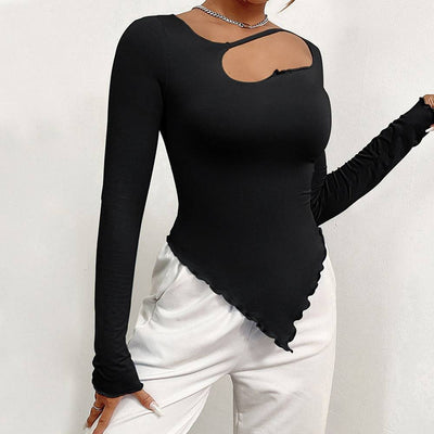 Long sleeved design creates a slimming and tight fitting base for autumn and winter tops - Hot fashionista
