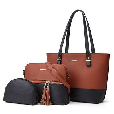 New Style Mother and Child Bag Atmosphere Three Piece Set One Shoulder Diagonal Straddle Handheld Women's Bag - Hot fashionista
