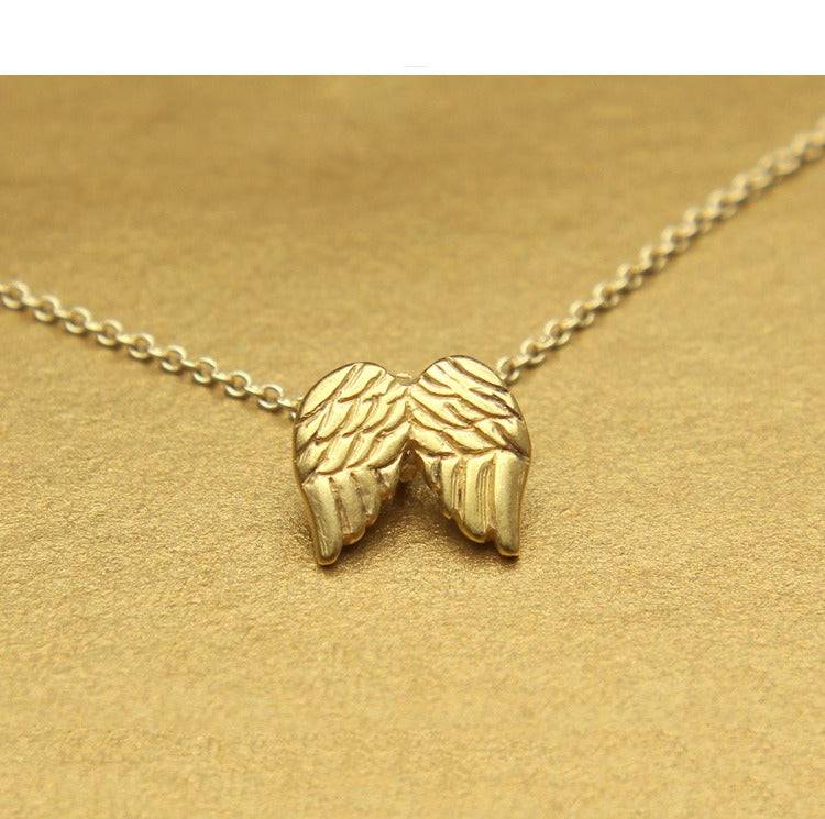 Angel Wings Instagram Wind Wings Light Luxury Gold Plated Alloy Collar Short Necklace - Hot fashionista