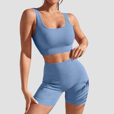 New Seamless Yoga Sports Top, Tight, Quick Drying, Moisture Absorbing, High Waist, Hip Lifting Yoga Pants, Fitness Set for Women - Hot fashionista