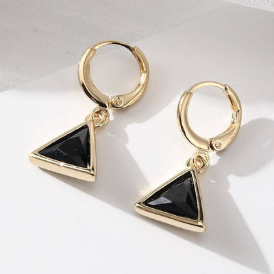 Fashion full diamond geometric triangle earrings for women - Hot fashionista