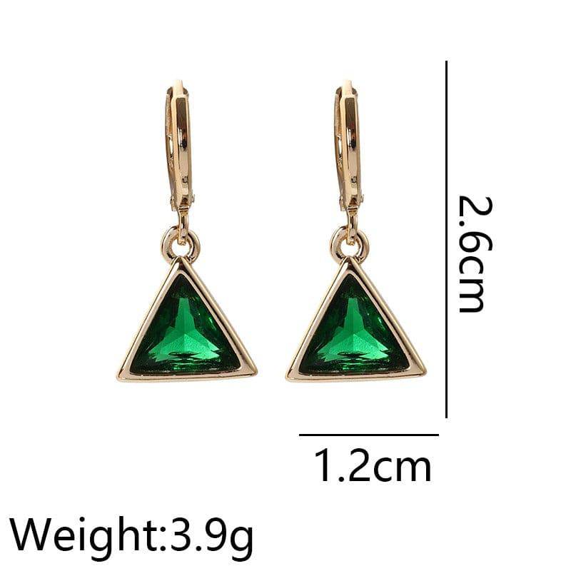 Fashion full diamond geometric triangle earrings for women - Hot fashionista