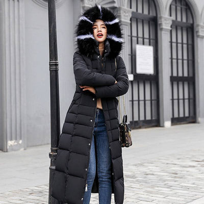 Winter New Korean Fashion Slim Fit Over Knee Thickened Cotton Coat Winter Coat - Hot fashionista