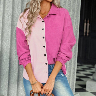 Audrey Long Sleeve Colorblock Loose Top - Hot fashionista