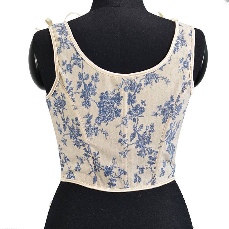 Becky French Lace-Up Floral Corset Top - Hot fashionista