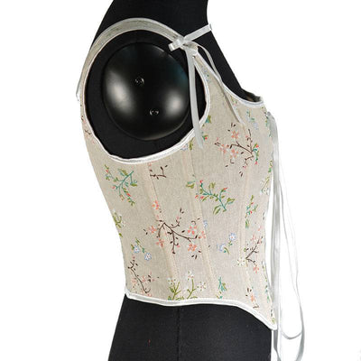 Jessy Drawstring Front Floral Corset Top - Hot fashionista