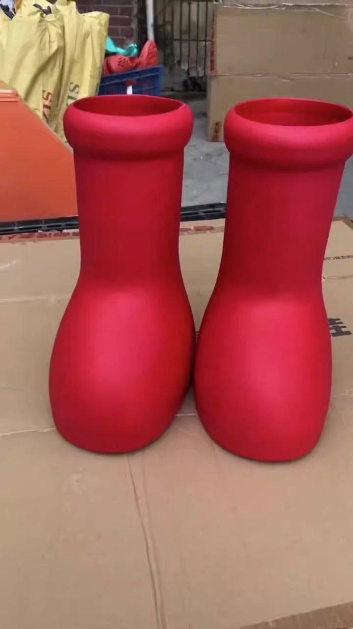 Astro Boy big red thick soled rain boots - Hot fashionista