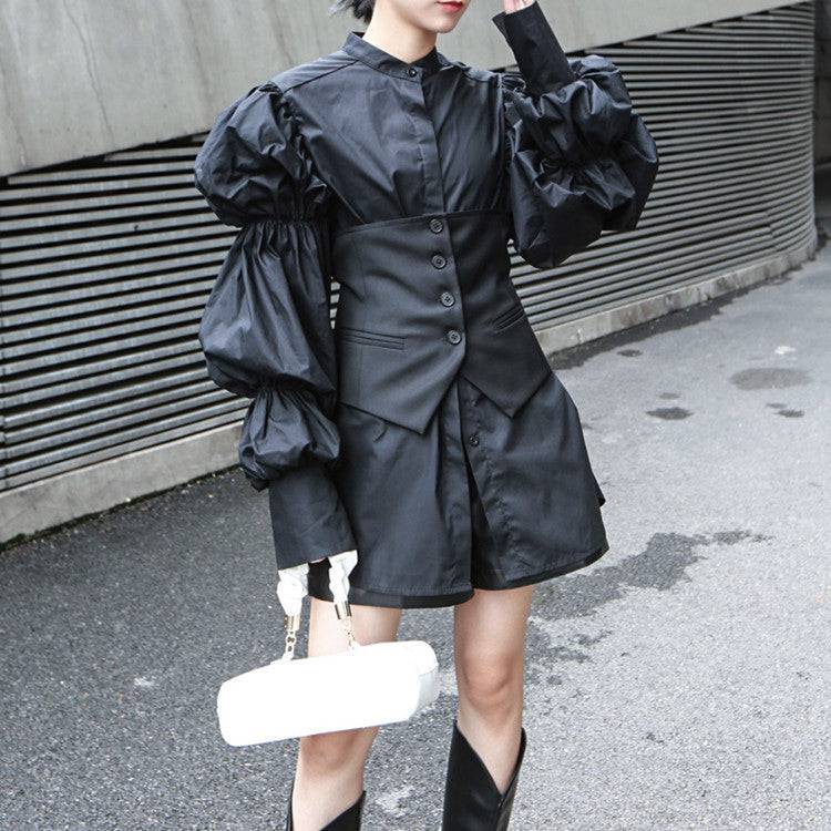 Women's New Spring Retro Palace Style Layered Puff Sleeves Loose Mid-Length Shirt - Hot fashionista