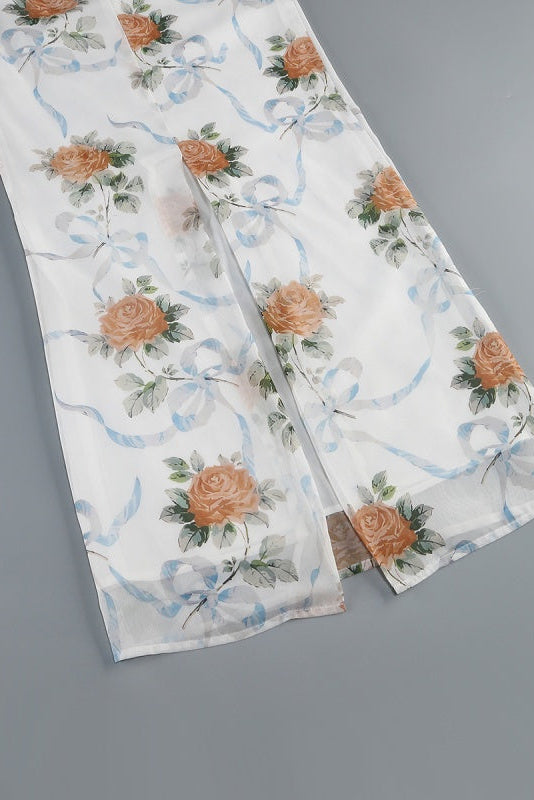 Juliet Vintage Print Corset Skirt Set - Hot fashionista