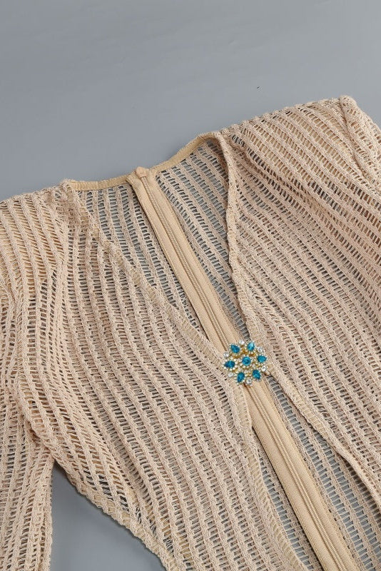 Francesca Open Crochet Knitted Dress - Hot fashionista