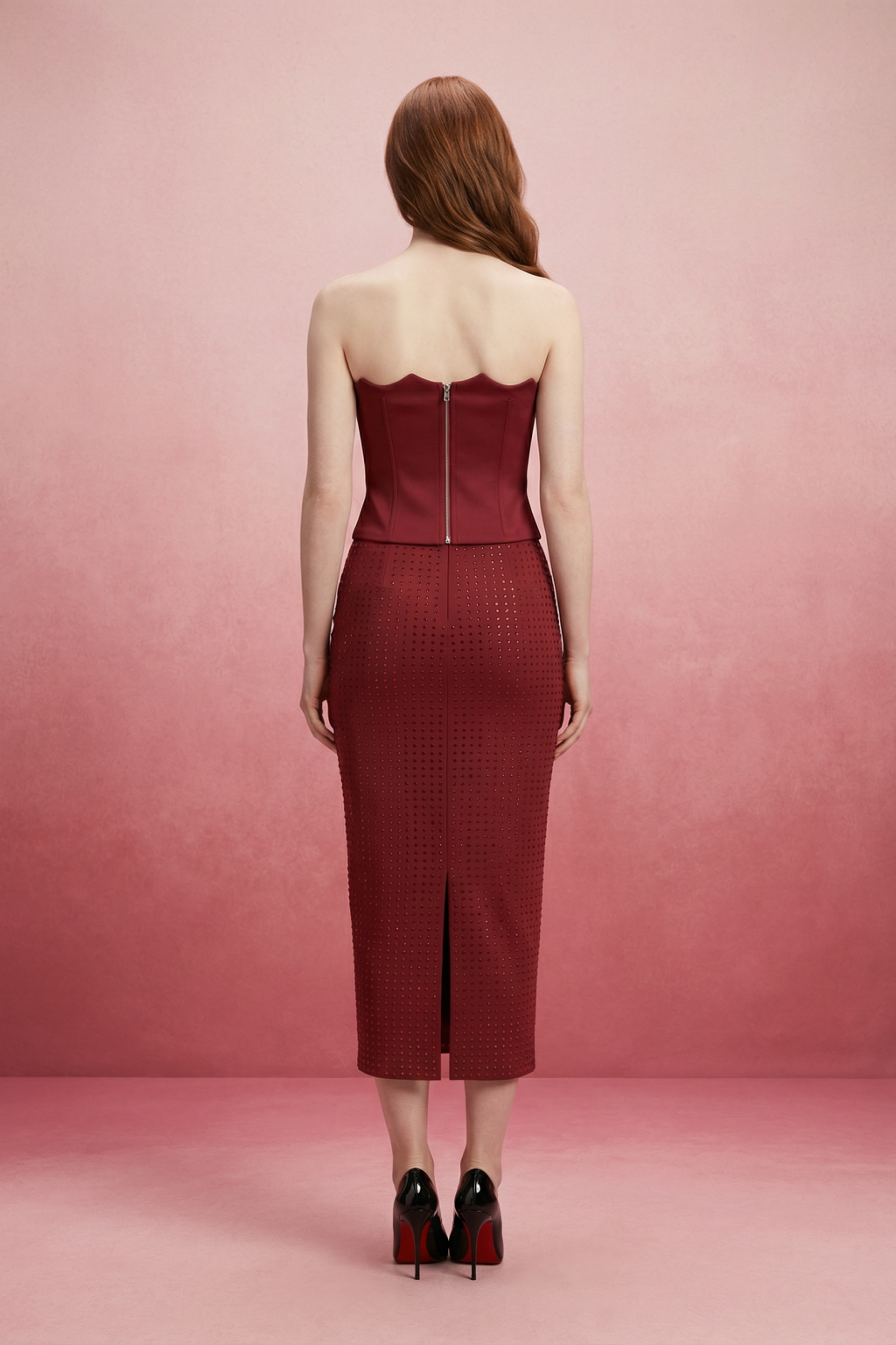 Danielle Embellished Corset Sequin Maxi Dress