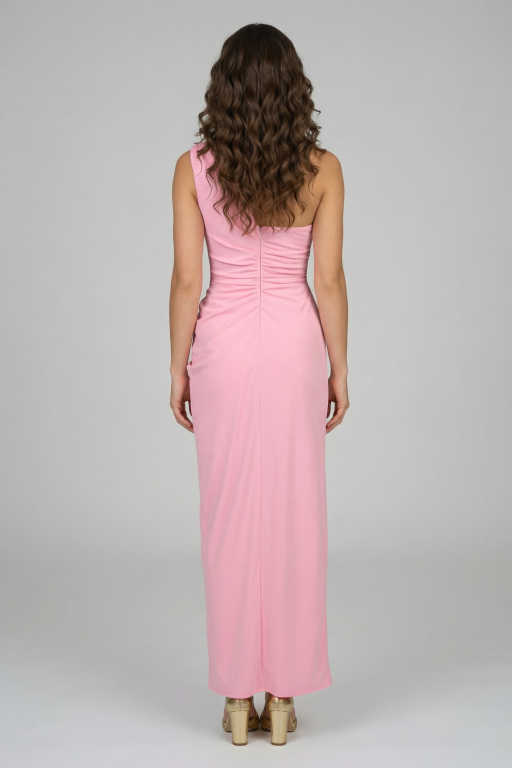 Maya Asymmetric Draped Maxi Dress