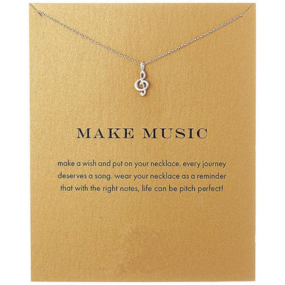 Hot Fashionista Gabby Music Note Pendant Necklace