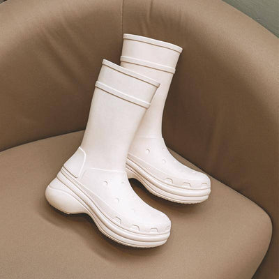 Mina White X Crocs Rubber Boot - Hot fashionista