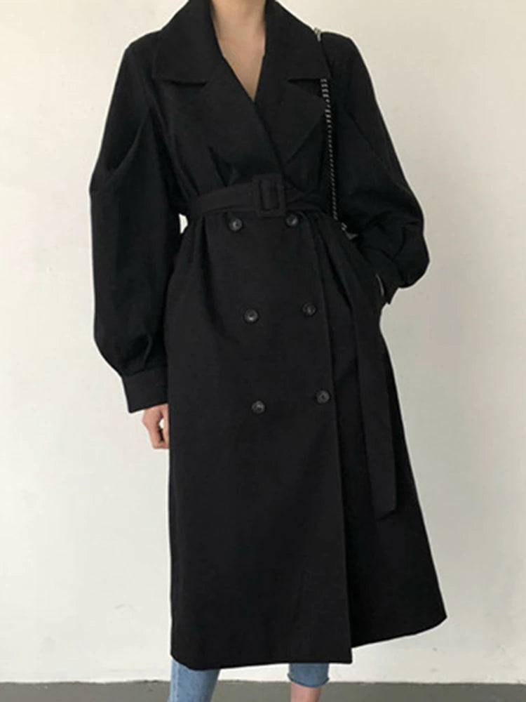 Eliza Puff Sleeves Coat With Belt - Hot fashionista