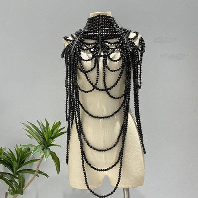 Tammara Pearl Shawl Shoulder Chain Accessory - Hot fashionista