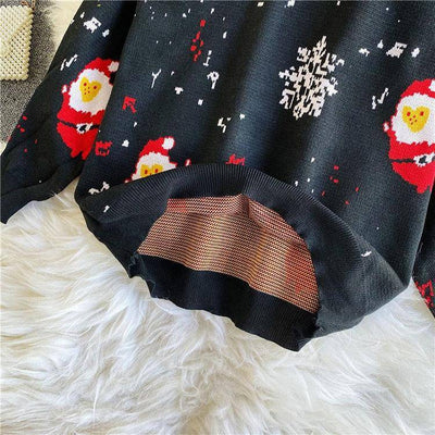Isabel Long Sleeve Christmas Print Pullover Knit Sweater - Hot fashionista