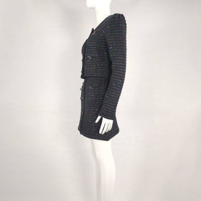 Arianna Black Sequin Knit Jacket, Skirt Set - Hot fashionista