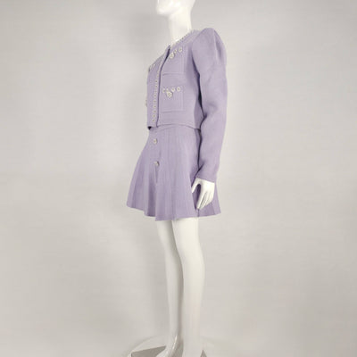 Remi Sequin Embellished Knit Cardigan, Skirt Set - Hot fashionista