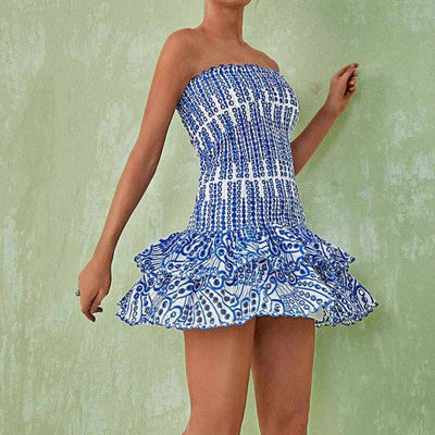 Megan Strapless Ruffle Mini Dress - Hot fashionista