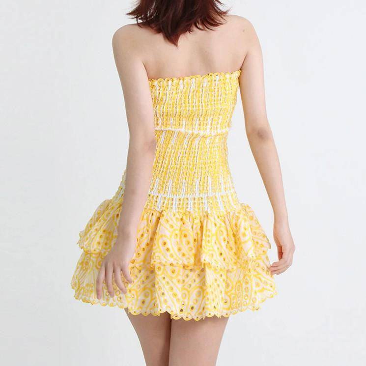 Megan Strapless Ruffle Mini Dress - Hot fashionista