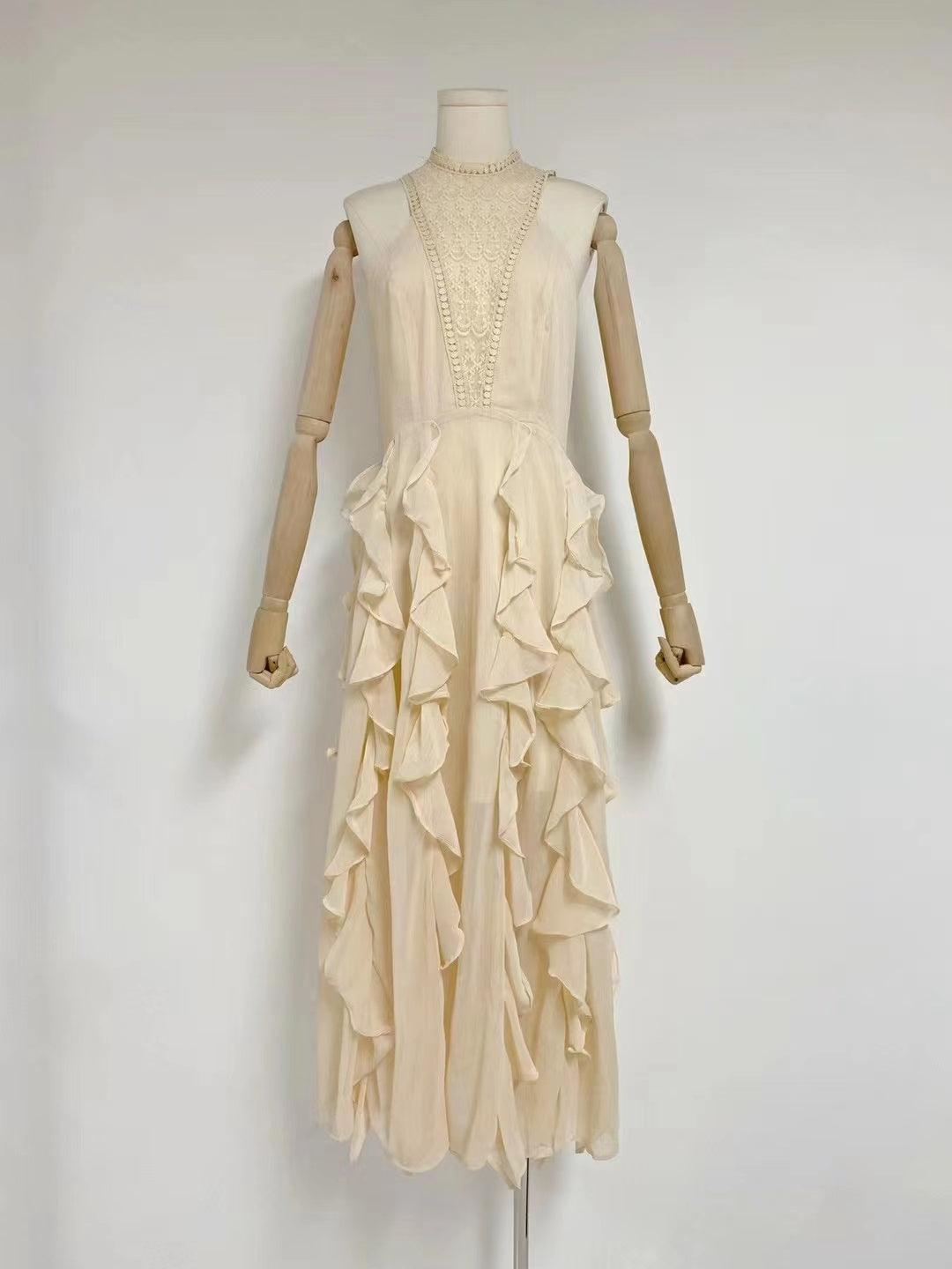 Nellie Sleeveless Ruffle Hem Maxi Dress - Hot fashionista