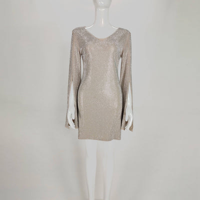 Paislee Long Sleeve Slit Sequin Mini Dress - Hot fashionista