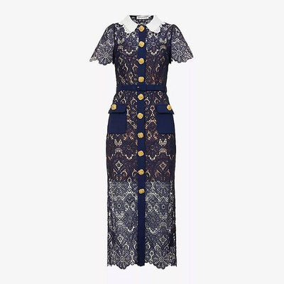 Romina Short Sleeve Floral Embroidered Maxi Dress - Hot fashionista