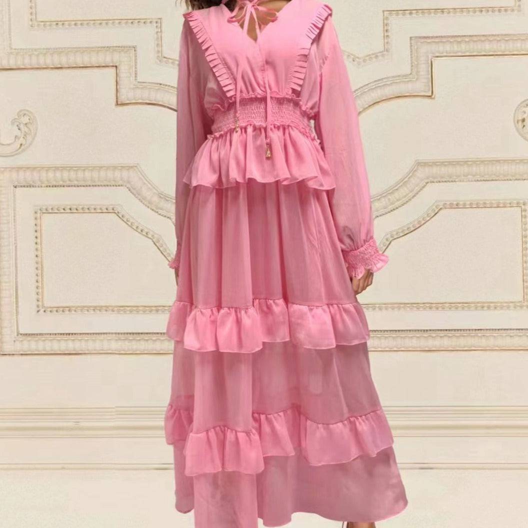 Whitney Long Frill Maxi Dress - Hot fashionista