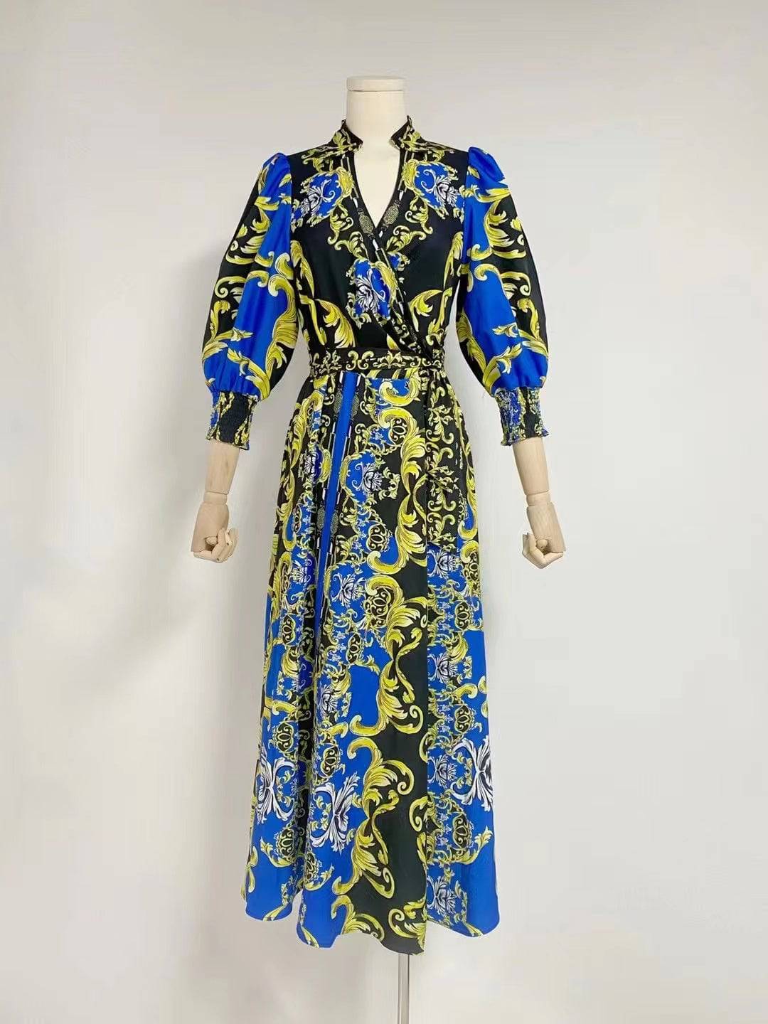 Camira Bold Print Wrap Maxi Shirt Dress - Hot fashionista