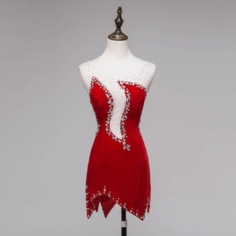 Marilyn Rhinestone Latin Dance Wear Dress - Hot fashionista