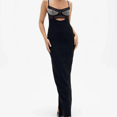 Davina Sleeveless Spaghetti Strap Beaded Maxi Dress - Hot fashionista