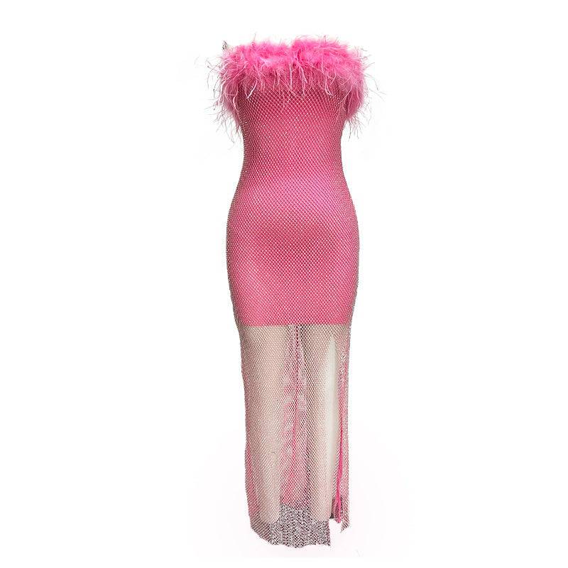 Holland Strapless Feathers Mini Dress - Hot fashionista