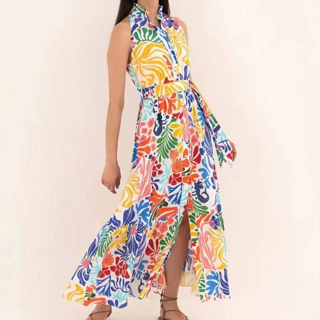 Jessamine Floral Cotton Maxi Dress - Hot fashionista