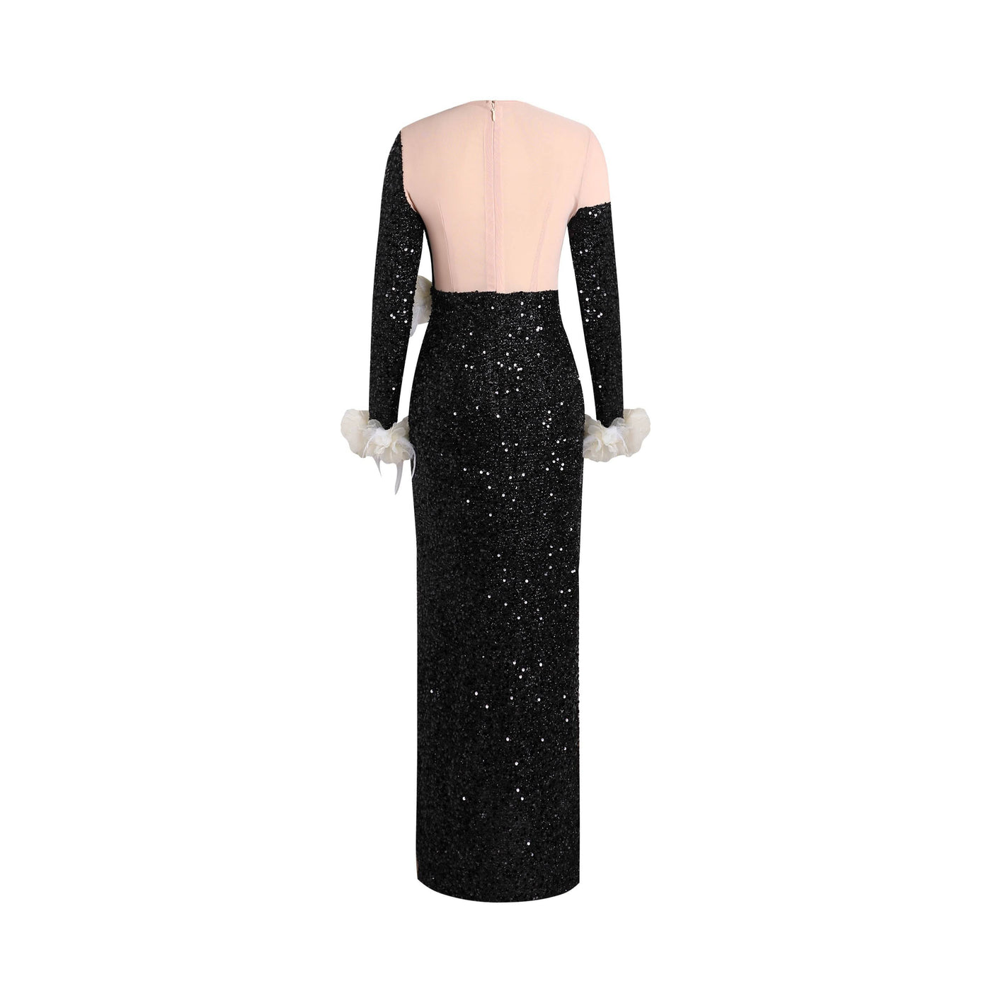 Karen Long Sleeve Backless Sequins Maxi Dress - Hot fashionista