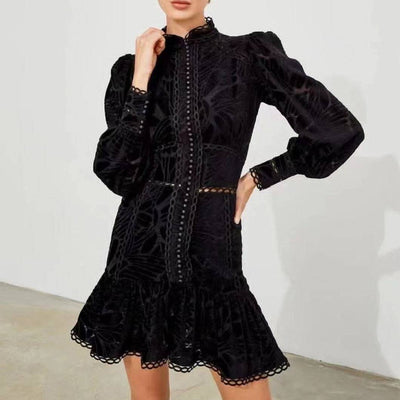 Kristalena Deep V Chain Decor Mini Dress - Hot fashionista