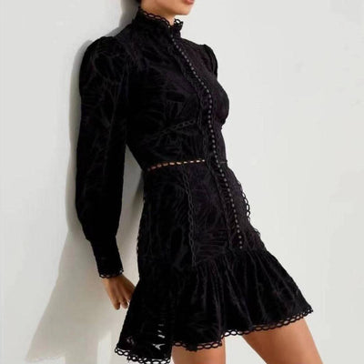 Kristalena Deep V Chain Decor Mini Dress - Hot fashionista