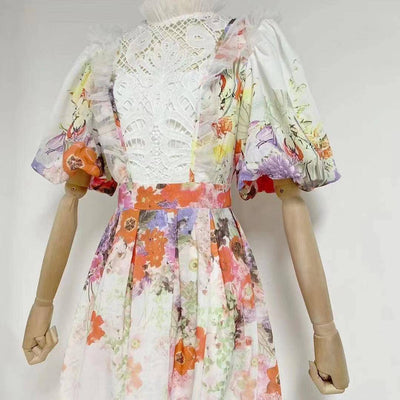Lara Floral Patchwork Lace Maxi Dress - Hot fashionista