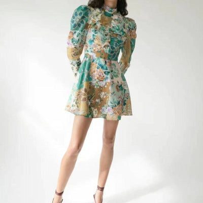 Lindsey Ruched Floral Mini Dress - Hot fashionista